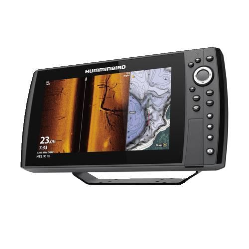 COMBINE HUMMINBIRD HELIX 10G4N CHIRP MEGA SI+ AVEC SONDE TABLEAU ARRIERE & TEMPERATURE – Image 2
