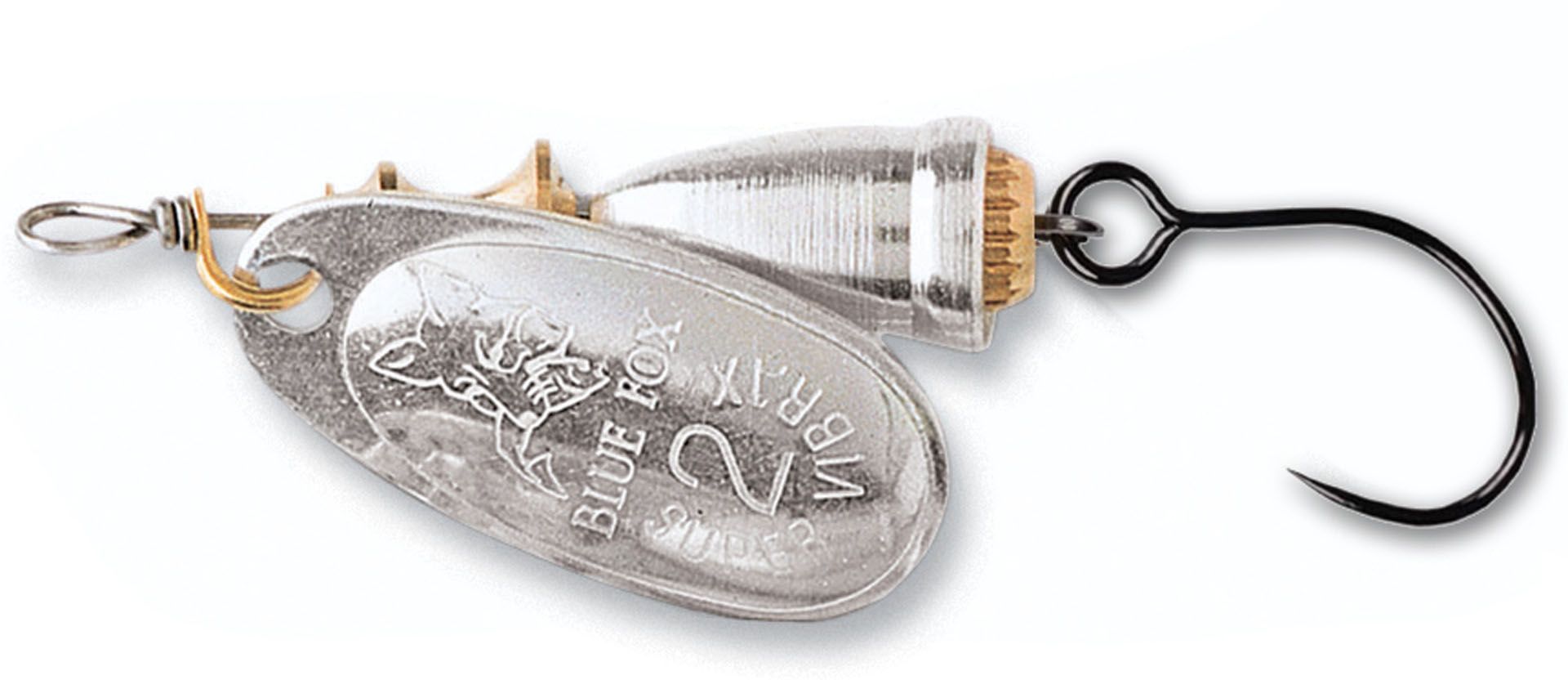 CUILLER TOURNANTE BLUE FOX VIBRAX ARGENT HAMECON SIMPLE